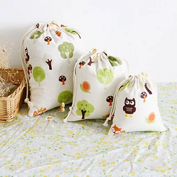 AmaZing 萬物皆可裝-環保束口袋超值三件組 (小綠樹)