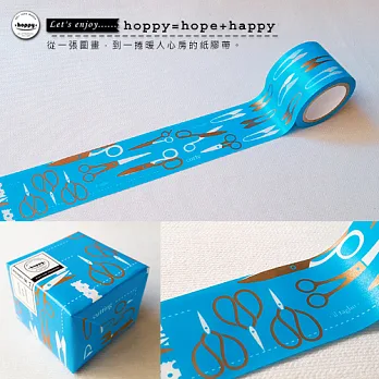 Mini Box-Scissors BLUE / 文具賞 剪刀藍紙膠帶