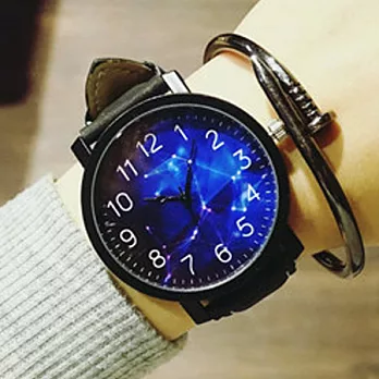 Watch-123 極彩國度-星空復古黑白創意設計師手錶 (4色任選)星空