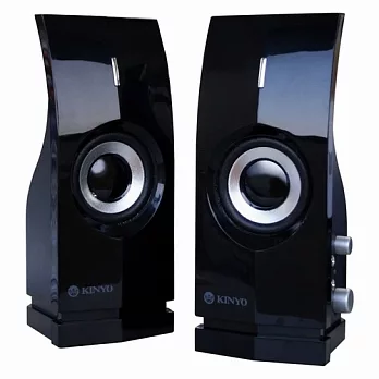 KINYO 2.0聲道兩件式多媒體音箱PS-291黑色