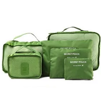 【BeOK】旅行衣物收納袋 6件組綠色