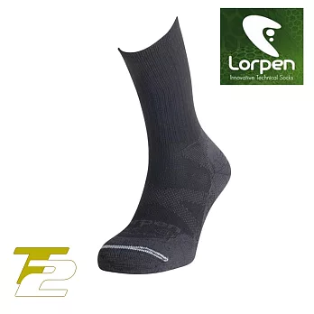Lorpen T2 Coolmax健行襪 TCCF黑色/S
