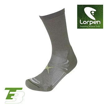 Lorpen T3 登山健行襪 T3LM/城市綠洲(吸濕排汗、快乾涼爽、柔軟舒適、萊卡、彈性耐用、西班牙)橄欖綠/M