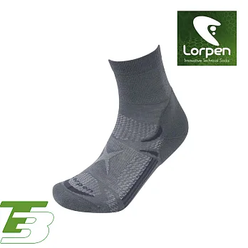 Lorpen T3 登山健行襪 T3LS/城市綠洲(吸濕排汗、快乾涼爽、柔軟舒適、萊卡、彈性耐用、西班牙)深灰/S