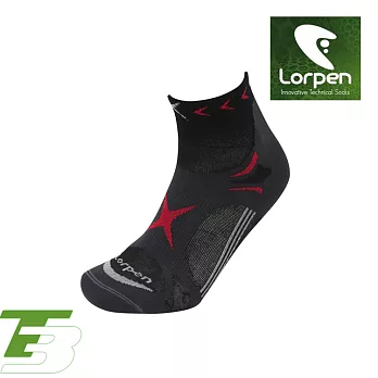 Lorpen T3 運動慢跑襪 X3UM/城市綠洲(吸濕排汗、快乾涼爽、柔軟舒適、萊卡、彈性耐用、西班牙)黑/M