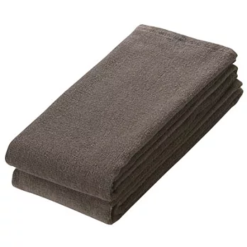 [MUJI無印良品]有機棉超薄可捲繞長型毛巾2入組/棕色
