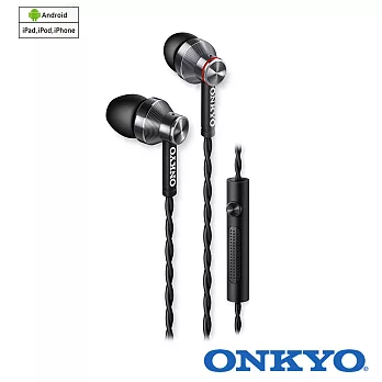 ONKYO E300M (黑)智慧型手機用耳塞式耳機