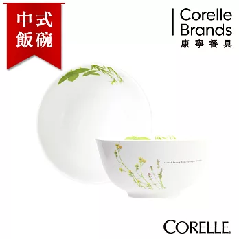 【美國康寧 CORELLE】歐洲香草日式陶瓷中式碗