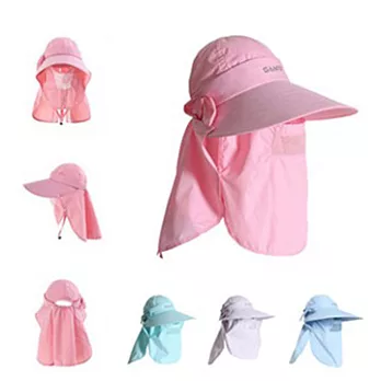 抗UV遮陽帽 360度防護UPF50+ 防潑水速乾透氣型 防曬帽淺紫