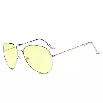AmaZing 不挑臉復古時尚透明海洋粉彩眼鏡 (8色任選)透明嫩黃