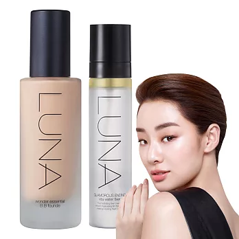 【韓國LUNA】完美遮瑕保濕粉底液#21白皙40ml(送定妝噴霧50ml)