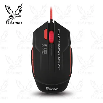 Falcon F600 重砲手電競遊戲滑鼠(12-FGM600)紅色