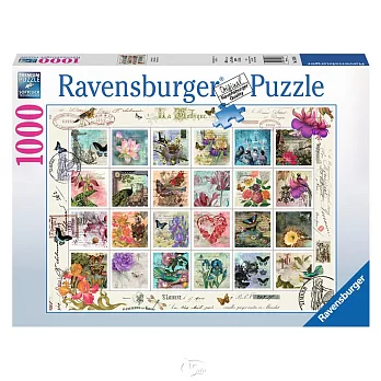 【德國Ravensburger拼圖】花卉郵票集錦-1000片