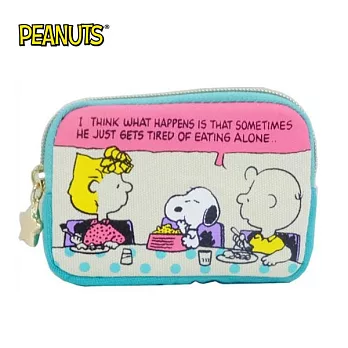 【日本正版授權】史努比 帆布 零錢包/卡片包 Snoopy PEANUTS