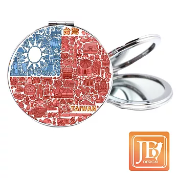 JB DESIGN-就是愛台灣大圓鏡-729_國旗插畫