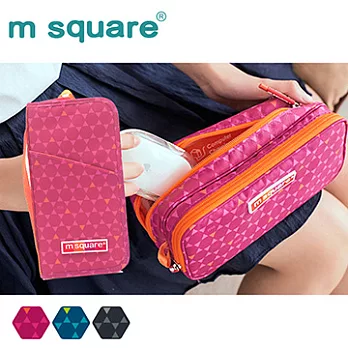 m square 商旅Ⅱ 護照夾+數碼包 超值組 (紅)