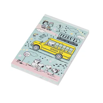 《sun-star》SNOOPY校園時光系列A6便條本(校車巴士)