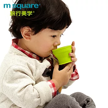 m square摺疊碗新系列kids-S藍綠