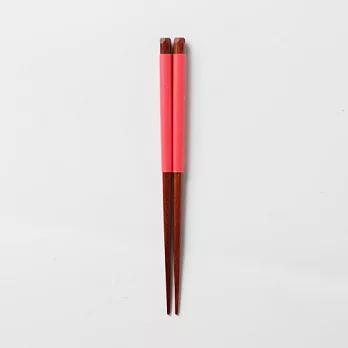 【箸 ISHIDA】日本製｜矽膠防滑套 先角細頭木筷 ‧梅子紅