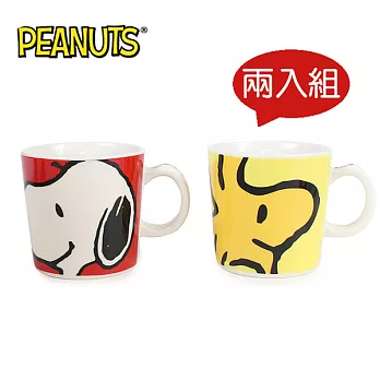 【日本正版授權】兩入組 史努比 糊塗塔克 陶瓷 馬克杯/咖啡杯 250ml Snoopy PEANUTS