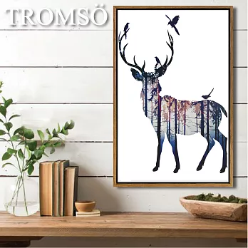 TROMSO北歐風尚板畫有框畫-北歐大鹿40X60CM