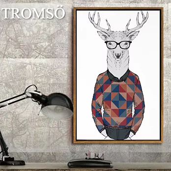TROMSO北歐風尚板畫有框畫-時尚麋鹿40X60CM