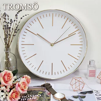 TROMSO紐約時代玫瑰金靜音時鐘-簡約風尚