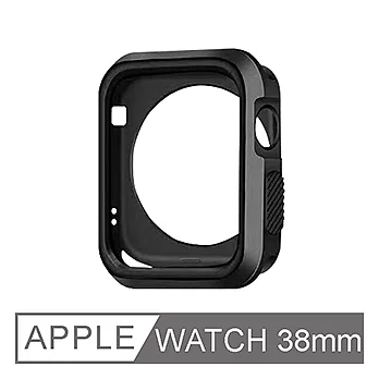 Apple Watch 亮彩流線彈力保護殼38mm (適用Series 2、3代)黑色