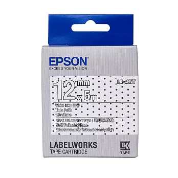 EPSON LK-4LWY C53S654471透明黑點點標籤帶(12mm)