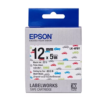 EPSON LK-4FBY C53S654466酷炫車 標籤帶(12mm)