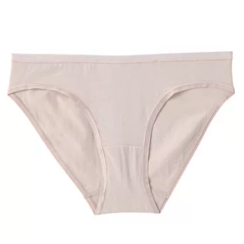 [MUJI無印良品]女有機棉混彈性無側縫低腰短版內褲XL米色