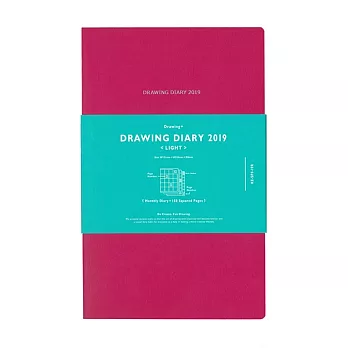 KOKUYO Drawing 2019手帳Diary (Light)-紅