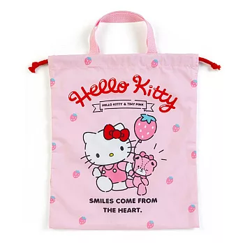 Sanrio HELLO KITTY日本製縮口提袋(草莓氣球)