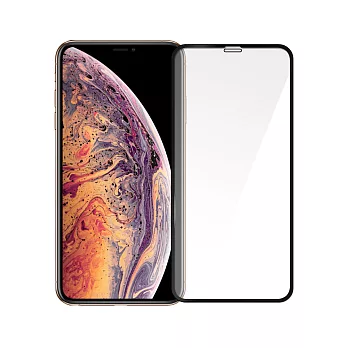 【SHOWHAN】 iPhone XS Max (6.5吋) 3D曲面鋼化玻璃保護貼/黑色