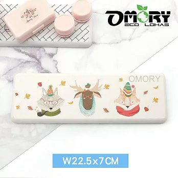 【OMORY】 長形彩印珪藻土吸水皂墊/吸水墊7*22.5CM-Merry X’ma