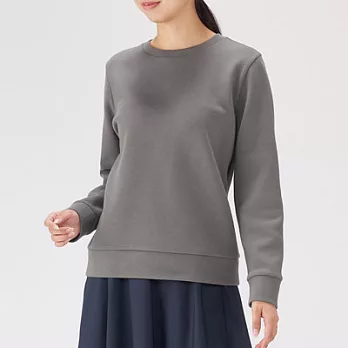 [MUJI無印良品]女棉混二重織長袖套衫S灰色