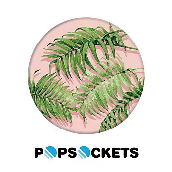 【PopSockets 泡泡騷】 美國No.1時尚多功能手機支架 -棕櫚葉影