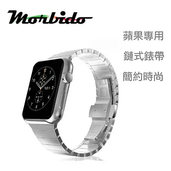 Morbido蒙彼多 Apple Watch 44mm鍊式不鏽鋼錶帶(銀色)