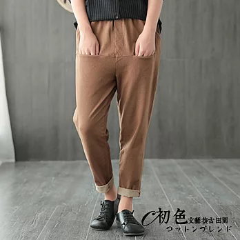 【初色】純色百搭哈倫褲-共3色-92402-(M/L可選)M卡其色