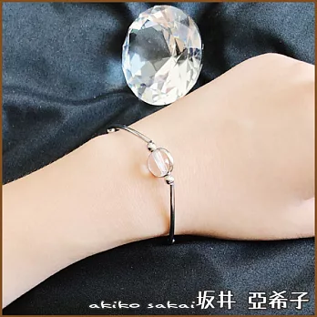 『坂井．亞希子』透明系美人簡約造型轉珠手鍊 -透明