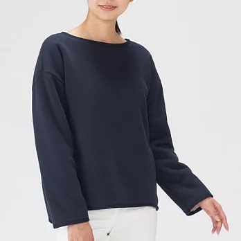 [MUJI無印良品]女棉混內裏絨毛套衫XSS暗藍