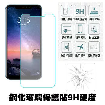 【SHOWHAN】小米 紅米Note 6 Pro (6.26吋) 9H鋼化玻璃0.3mm疏水疏油高清抗指紋保護貼(半版)