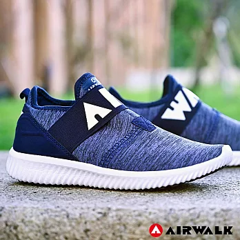 【AIRWALK】高彈力釋壓休閒鞋-深藍US6.5深藍