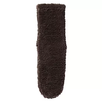 [MUJI無印良品]女聚酯纖維絨毛室內襪棕色23~25cm