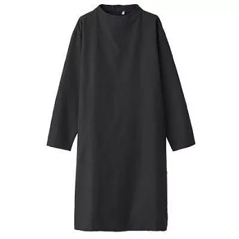[MUJI無印良品]女新疆棉二重織洋裝M~L黑色