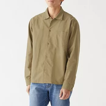 [MUJI無印良品]男新疆棉牛津布方型剪裁襯衫S~M嫩綠