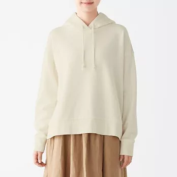 [MUJI無印良品]女棉混節紗裏毛連帽上衣ML原色
