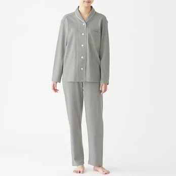 [MUJI無印良品]女有機棉無側縫柔滑家居睡衣L灰色