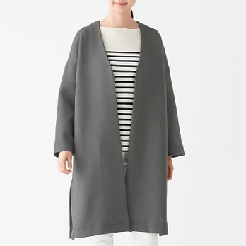[MUJI無印良品]女棉混二重織大衣XS~S灰色