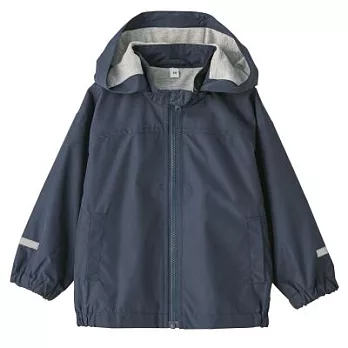 [MUJI無印良品]幼兒撥水加工聚酯纖維附帽外套100深藍
